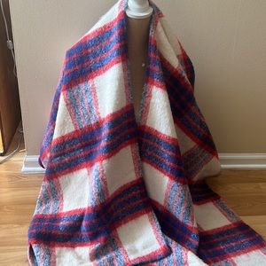 Red white and blue shawl wrap